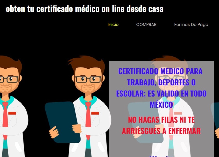 certificado medico desde casa en linea